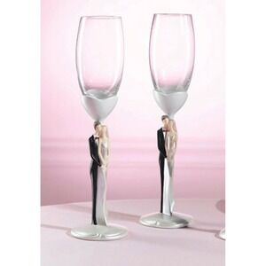 Lillian Rose Wedding Couple Flutes Champagne Glasses Set Toasting Bride Groom